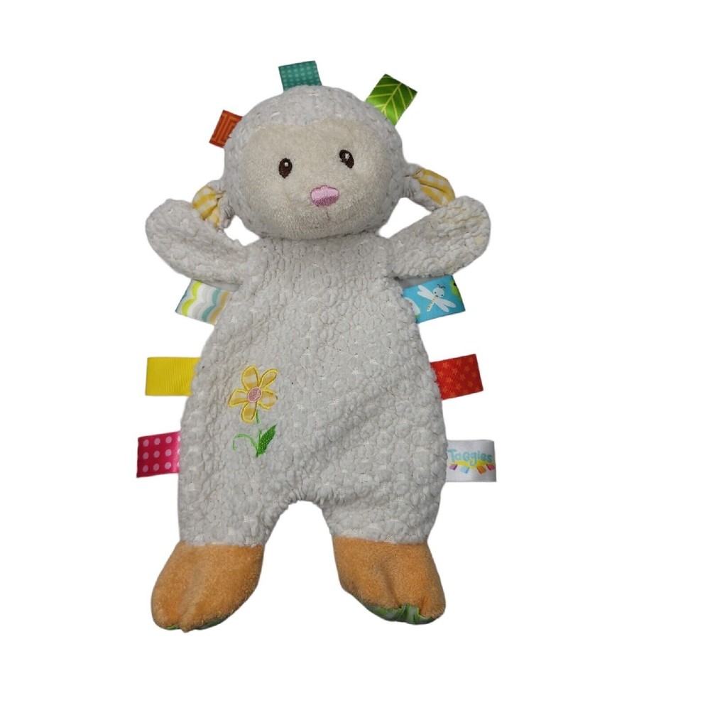 Mary Meyer Taggies Sherbet Lamb Lovey 12" Blanket Plush Stuffed Animal Baby Toy